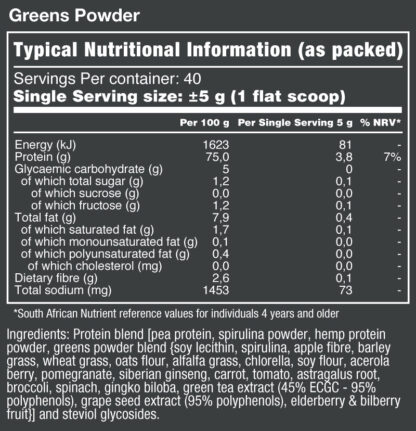 Nutritech - Greens Powder 200g - Image 2