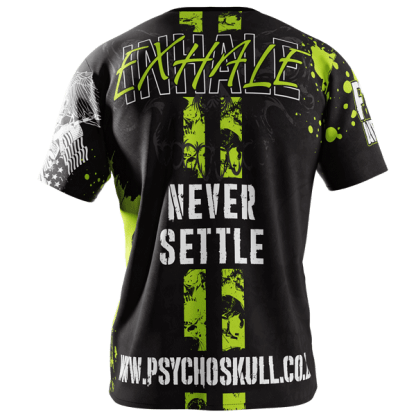 Psycho Skull Never Settle - Black & Green - Image 2