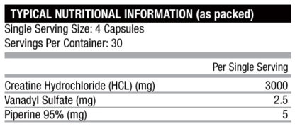 Nutritech - Creatine HCL (120 Caps – 30 Servings) - Image 2