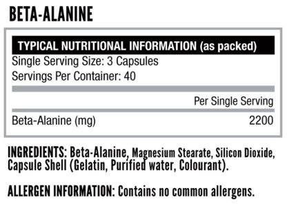 Nutritech - Beta-Alanine 120 Caps - Image 2