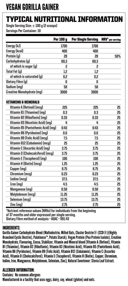 Nutritech - Gorilla Gainer - 1kg - Image 2