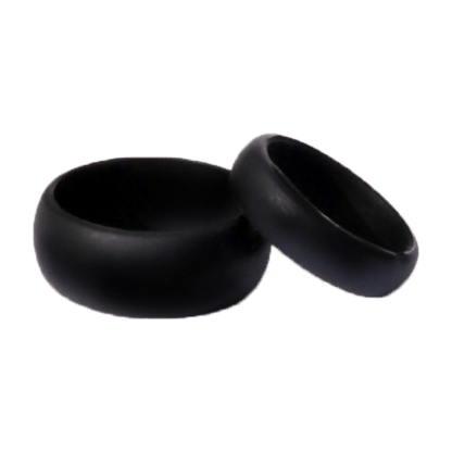ATOM - Mens 9mm Midnight Black Silicone Ring