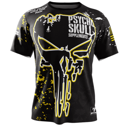 Psycho Skull Broken - Black & Yellow