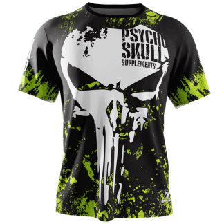 Psycho Skull Zero Fucks - Black & Green